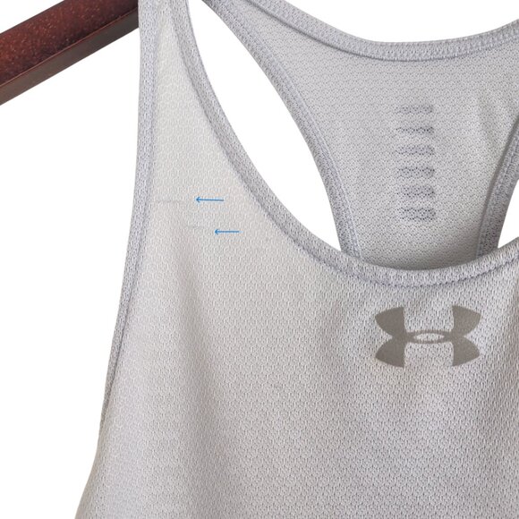 bundle 2 Under Armour Workout Tank Tops blue/white high neck size small - Picture 7 of 8
